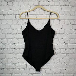 Gaze Black Tank Bodysuit Medium